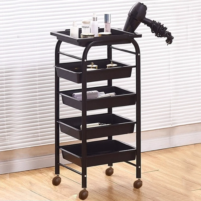Professional Salon Cart Multi-layer Perm Hairdressing Trolley Rolling Beauty Utility Organizer for Barber Shop Styling Station
