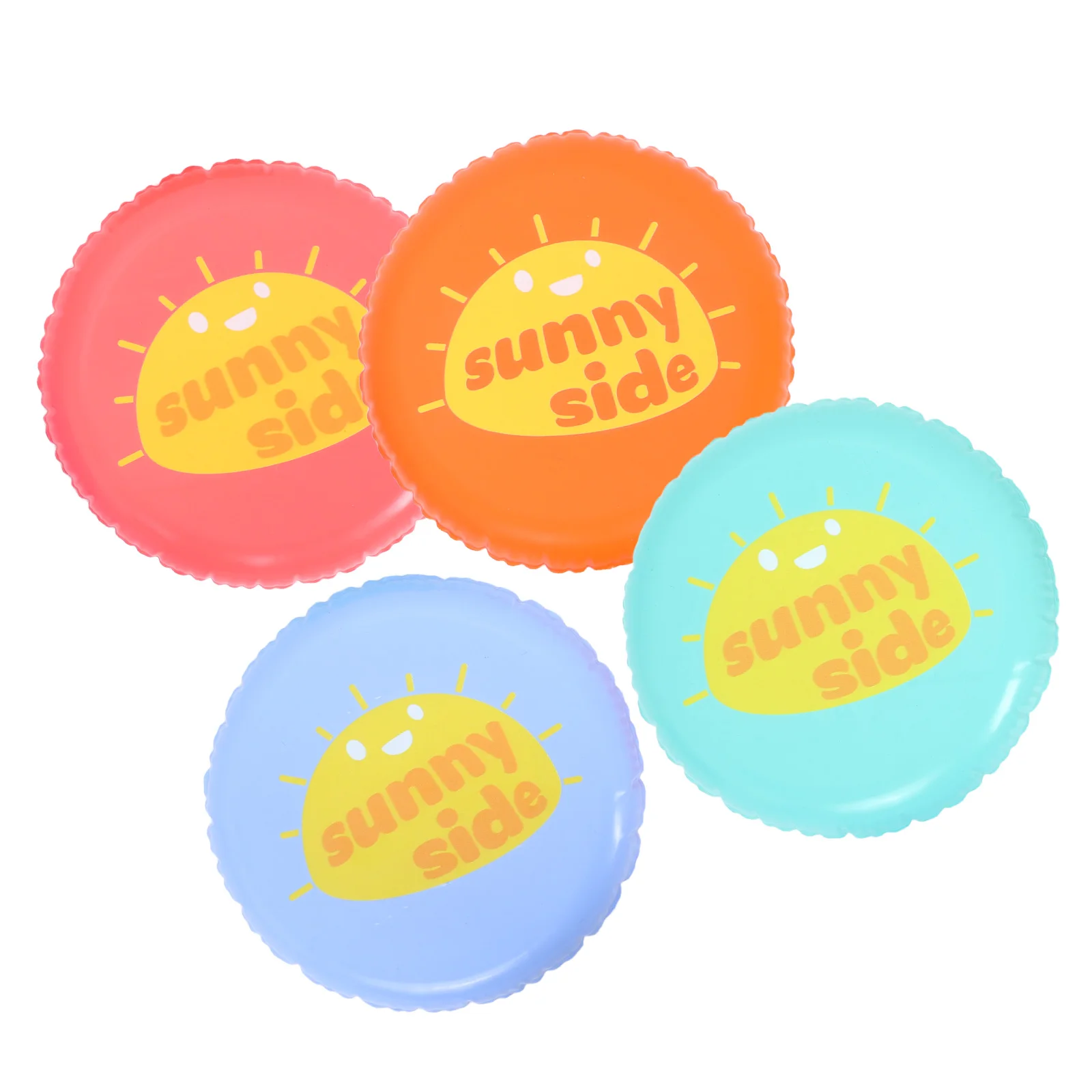 

4 Pcs Inflatable Flying Discs Sports Party Supplies Toy Toys for Kids Toss and Catch Game Pvc Beach