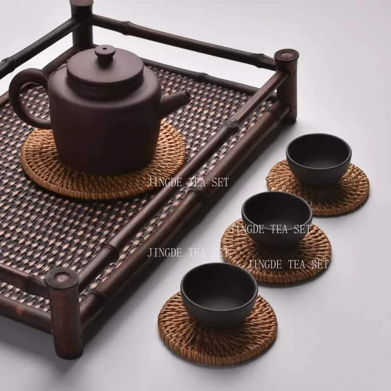 1 set tatakan gelas anyaman ro - Woven Basket Set ulasan dan harga
