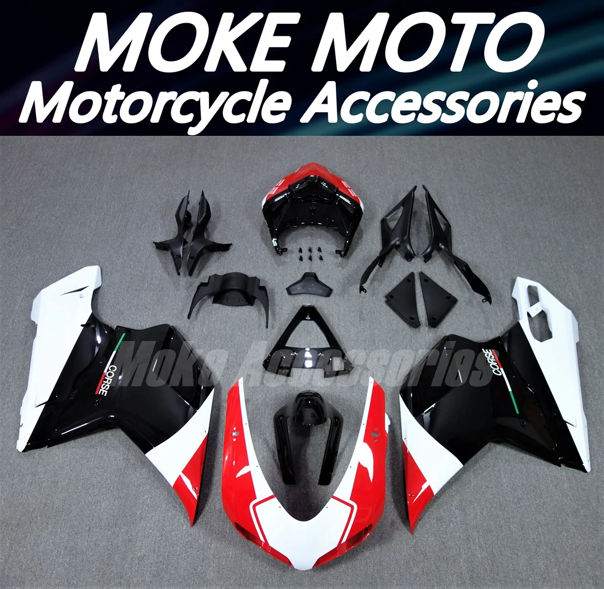 

Motorcycle Fairings Kit Fit For 848 1098 1198 2007-2012 Bodywork Set High Quality Abs Injection Black White Red