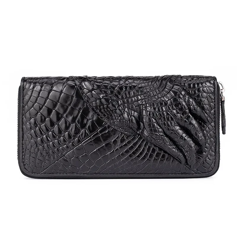 2026 New Fashion Business Men's Alligator Wallets Crocodile Genuine Leather Long Organizer Wallet Men Luxury Card Holder Purse