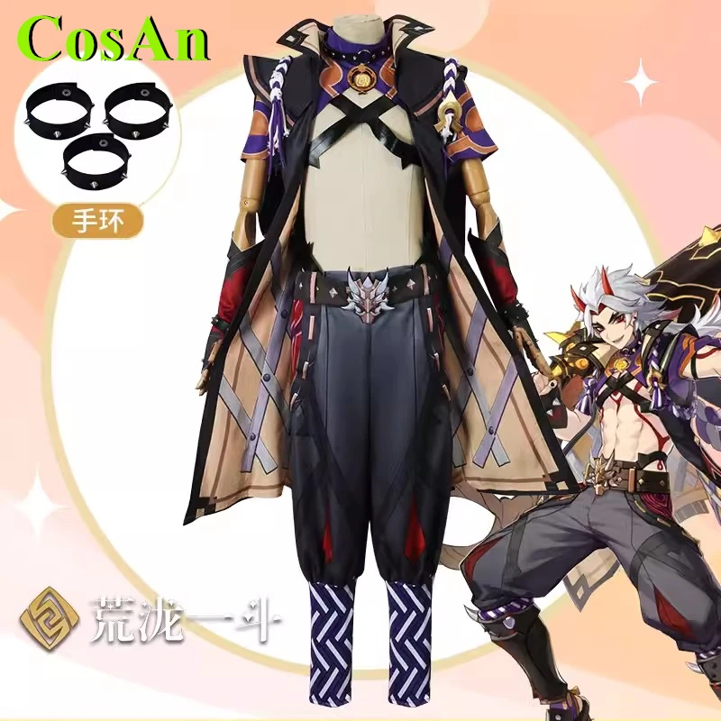 

CosAn Game Genshin Impact Arataki Itto Cosplay Costume Handsome Combat Uniform Party Role Play Clothing Men’s Wear S-XXXL