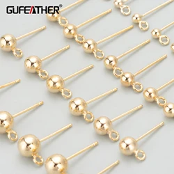 GUFEATHER,20pcs/lot,MC52,jewelry accessories,18k gold rhodium plated,copper,hand made,jewelry making findings,diy earrings