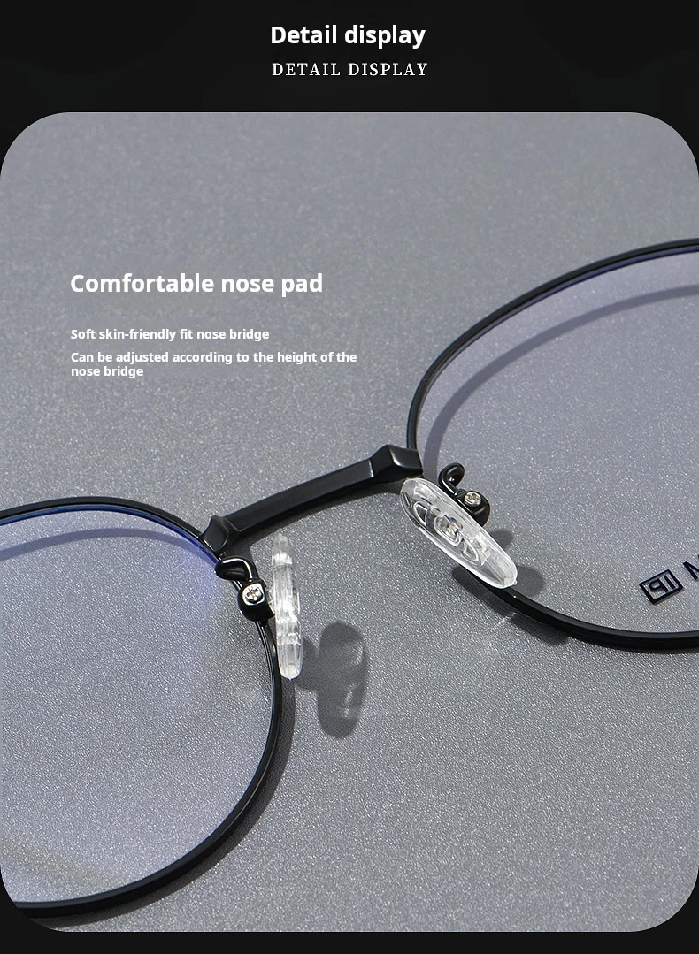 YIMARUILI Retro Runde optische Brillen für Herren und Damen, blaues Licht blockierend, UV400, entspiegelt, Rezeptbrille – Detail 5