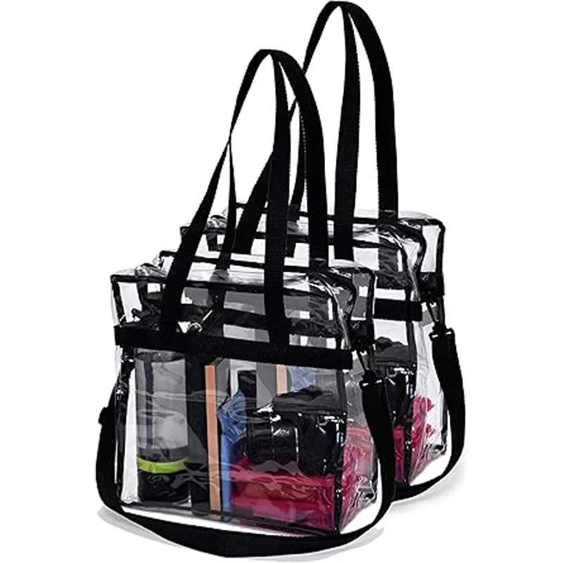 

YLB1 Clear Tote Bag Stadium Approved - Handles, Shoulder Strap, Zipper Closure.