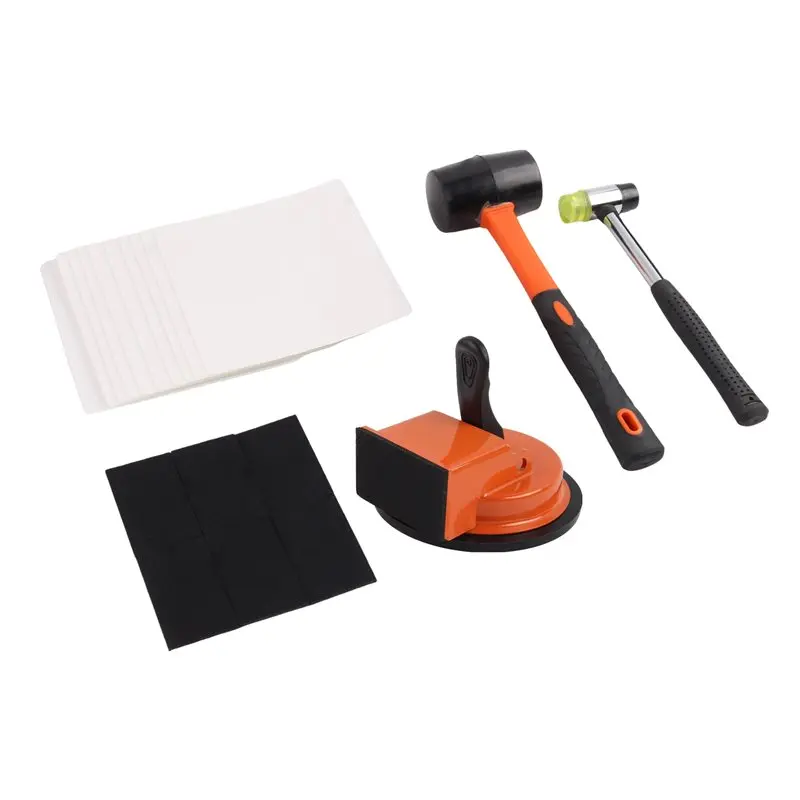 SHGO-For Laminate Vinyl Hardwood Compatible Floor Gap Fixer Tool Kit Featuring 2 Rubber Mallets, 10 Sticky Pads& Suction Cups