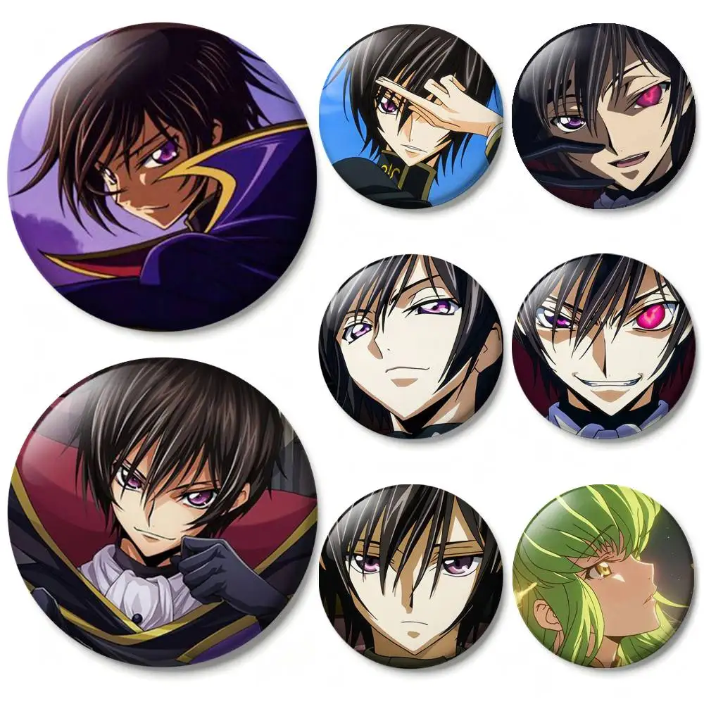Anime C-Code Geass Laser Badge Creative Pins Brooch for Bag Clothes Hat Decor Gifts Fans Collect