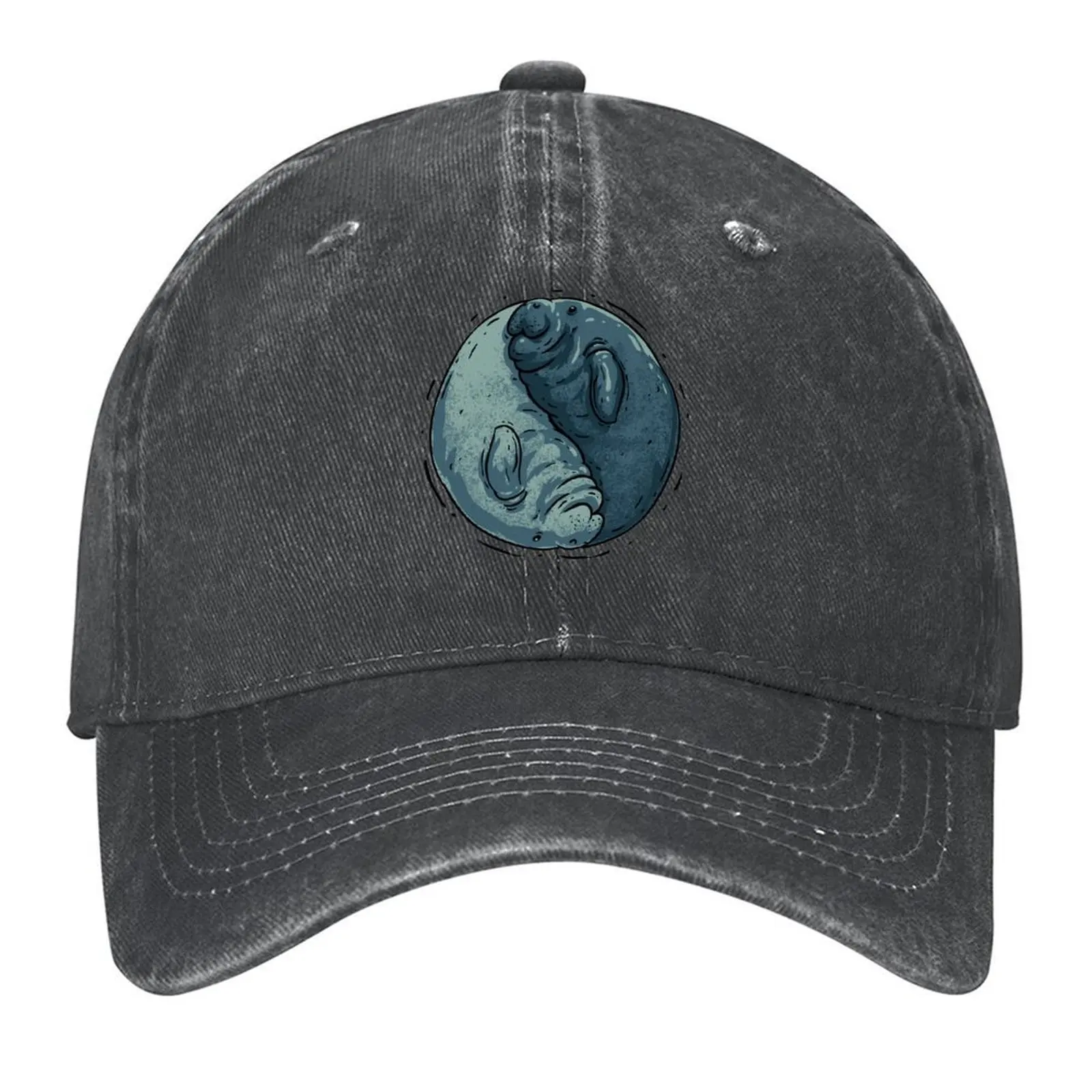 

Manatee Yin and Yang Dugong Manatee County Baseball Cap Streetwear Icon sun caps Funny hats Men's Hats Women's