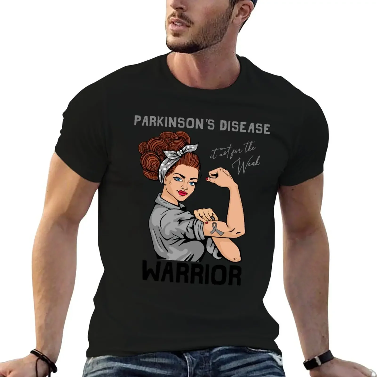 PARKINSON'S DISEASE Warrior It's Not For The Weak T-Shirt boys animal print designer shirts plain men t shirts high quality