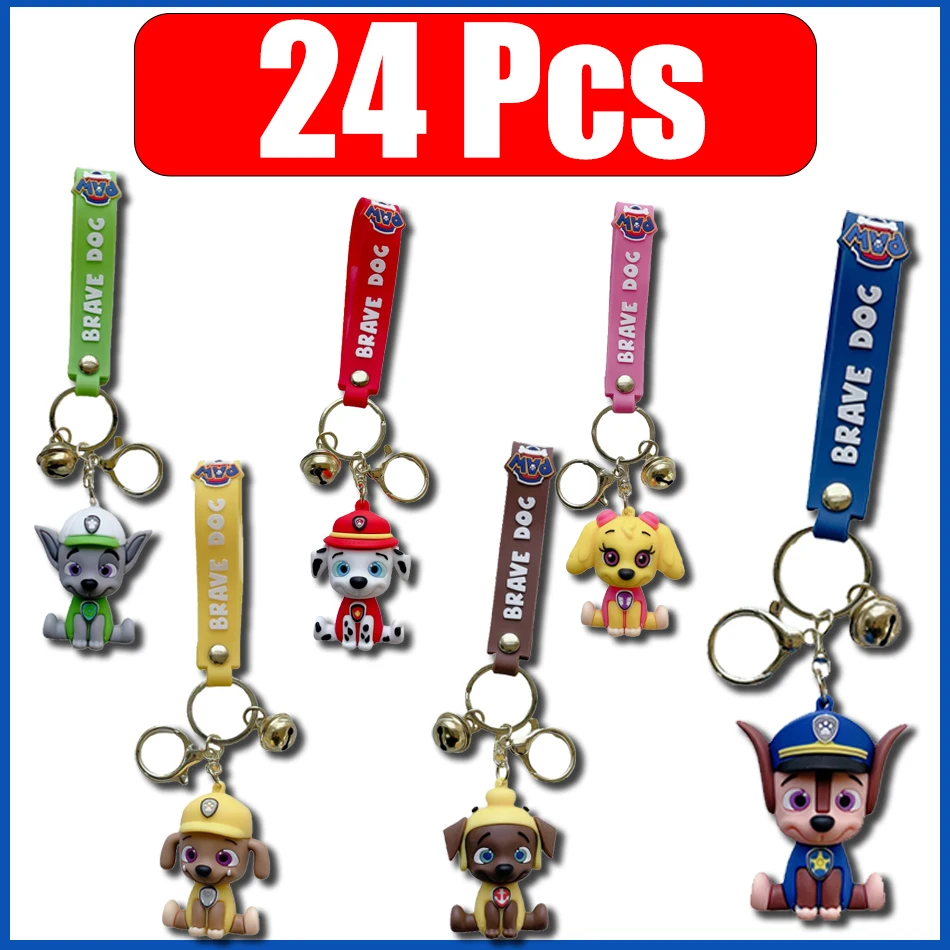 Anime Paw Patrol Chase Skye Rocky Marshall Keychain Cute Doll Puppet Pendant Key Chain Schoolbag Pendant Children Student Gifts