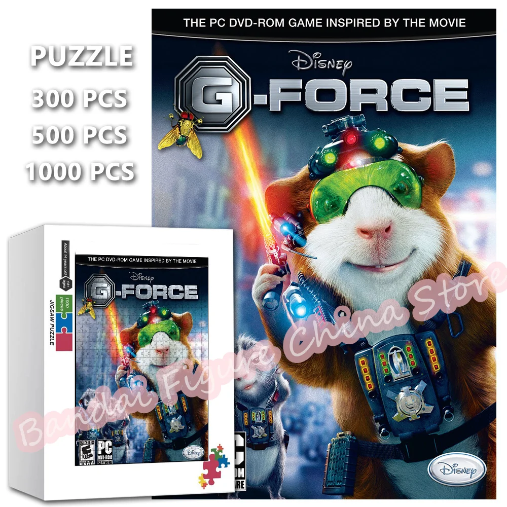 G-Force Guinea Pig Jigsaw Puzzles for Adults Disney Cartoon Anime Print 300/500/1000 Pieces Puzzle Decompress Educational Toys