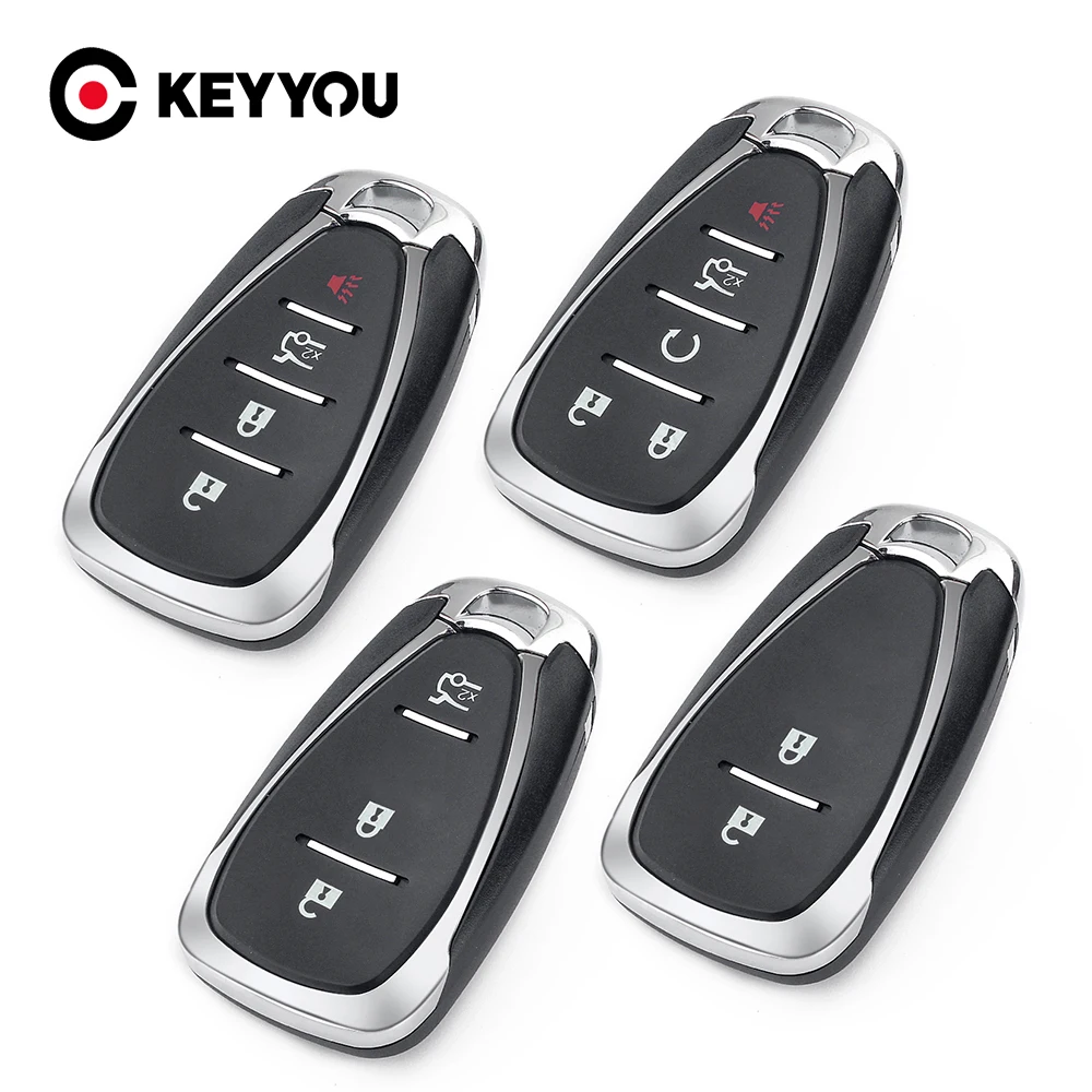 

KEYYOU For Chevrolet Car Key Case Replacement for Chevrolet Cruze Malibu Camaro 2/3/4/5 Buttons Keys Fob Body Housing