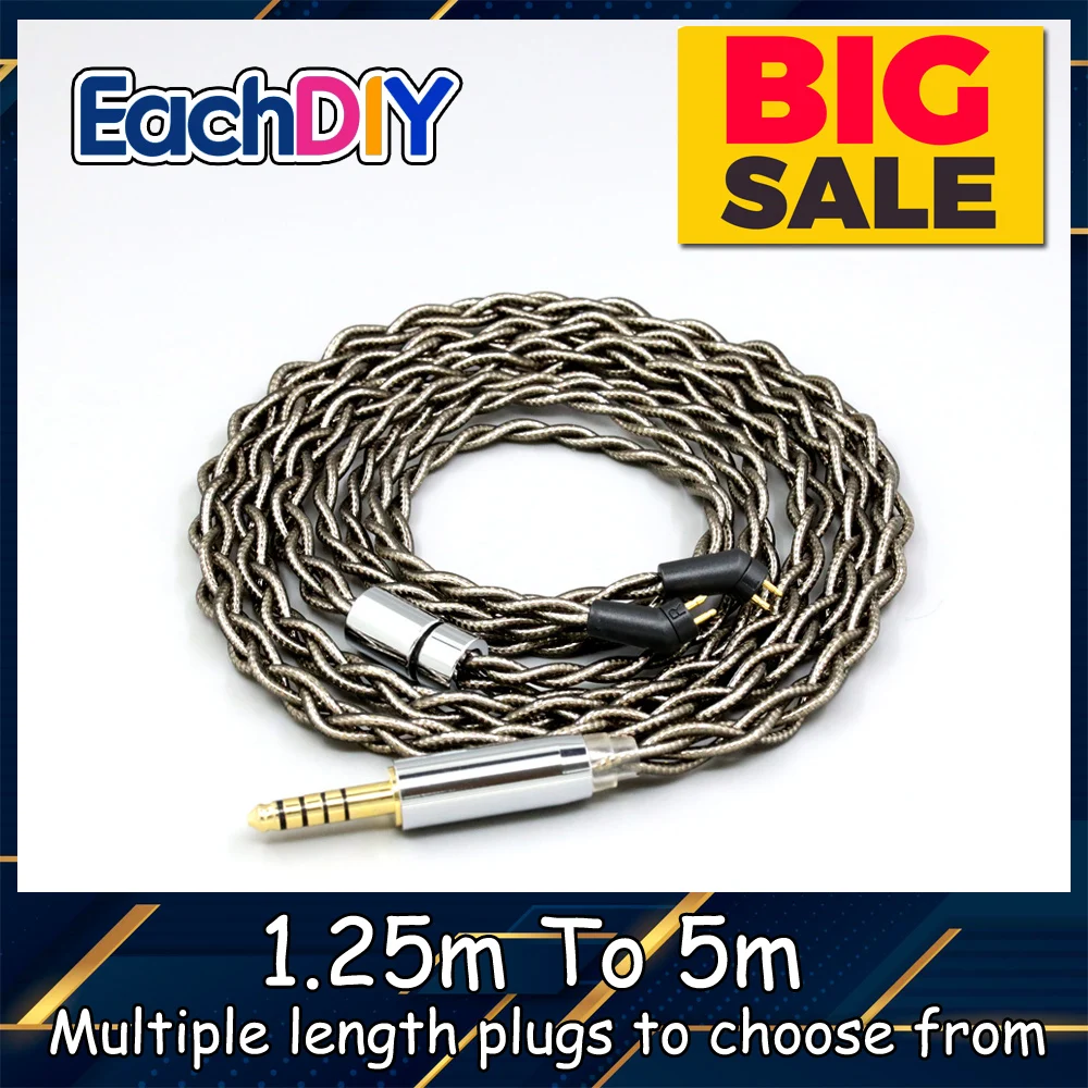 

99% Pure Silver Palladium + Graphene Gold Shielding Earphone Cable For Etymotic ER4B ER4PT ER4S ER6I ER4 2pin LN008199