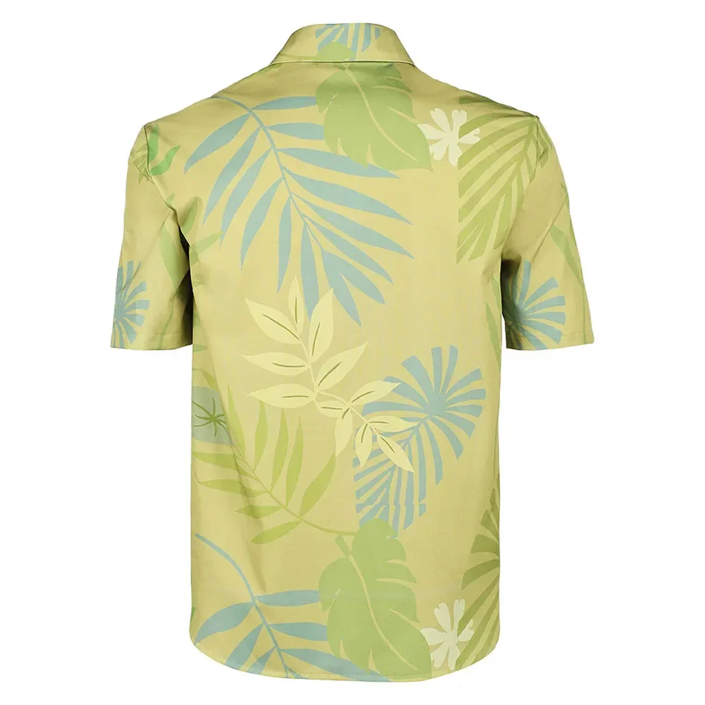 Zoo Nick Fox Cosplay Button Down Green Shirt Unisex Streetwear Loose Casual Men Women Clothes Short Sleeve Hawaii Fashion Shirts