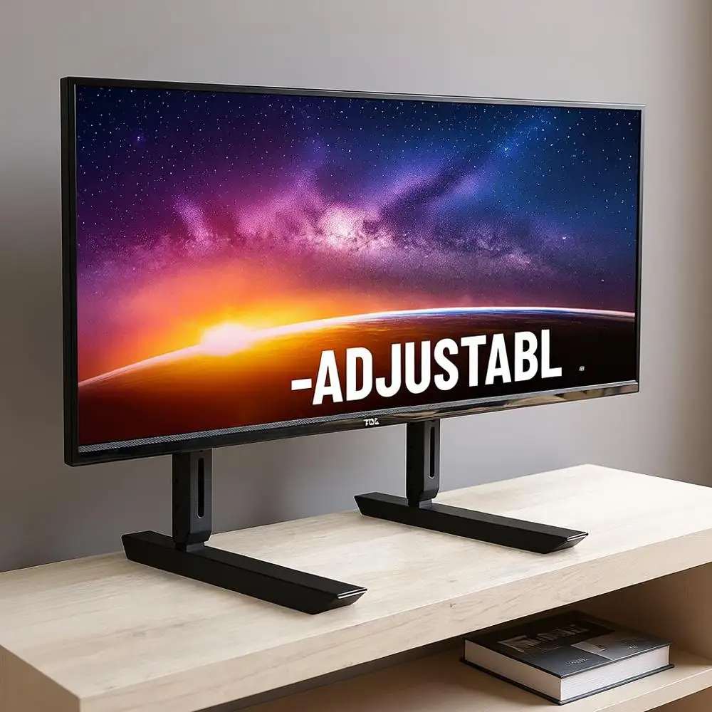 

Подставка для телевизора – для телевизоров от 49 до 77 дюймов, до 45 кг – регулируемая высота и конструкция без колебаний – широкое основание, совместимо со звуковыми панелями