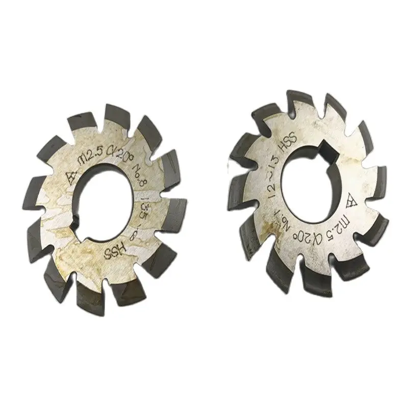 Livter M1 M1.25 M1.5 M1.75 M2 M2.25 M2.5 M2.75 M3 Modulus PA20 degrees NO.1-NO.8 8pcs/set HSS Gear Milling cutter Free shipping