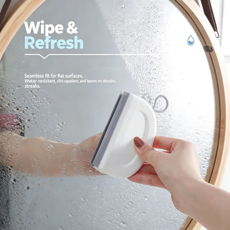 Glass Wiper Blade - Wiping Tool for windows. Bathroom Glass Cleaner. Cleaning Tool for Bathroom Sink. Mini Wiper Blade