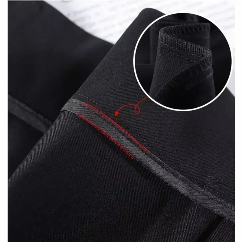 Klassische Koreanische High-Waist Anzughose für Damen, Modische Allround-Arbeitshose, Lässige Weite Gerade Hose für Frauen – Detail 17