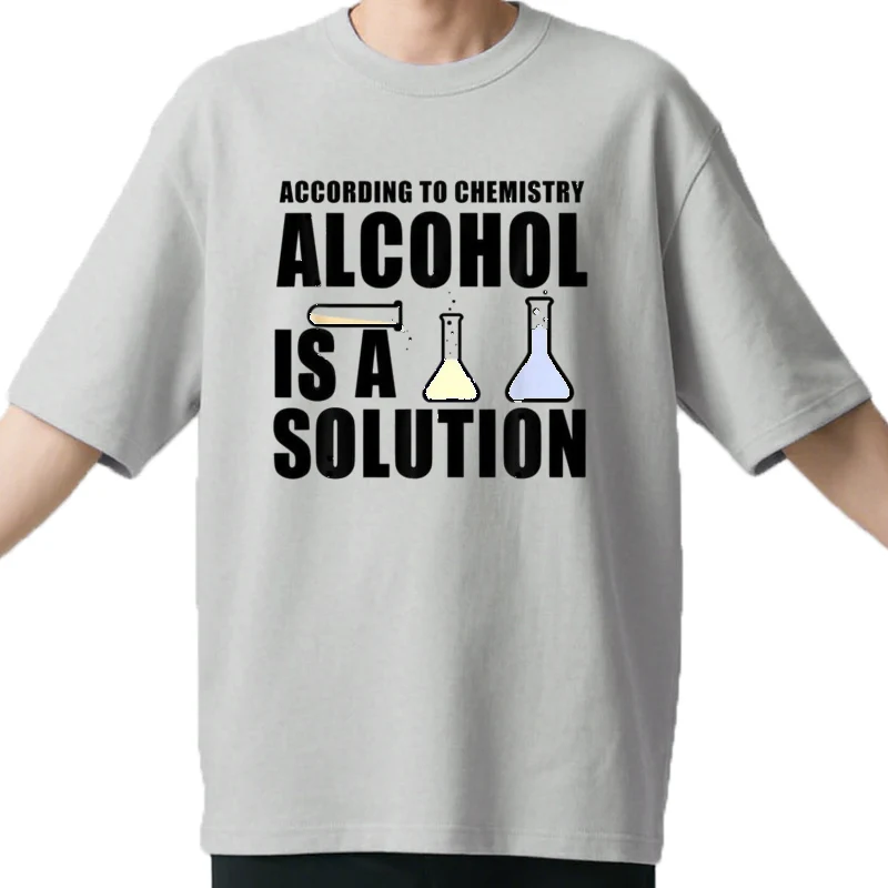 Drôle chimie Nerd Science Solution d'alcool T-Shirt couverture en coton t-shirts pour hommes t-shirts décontractés impri