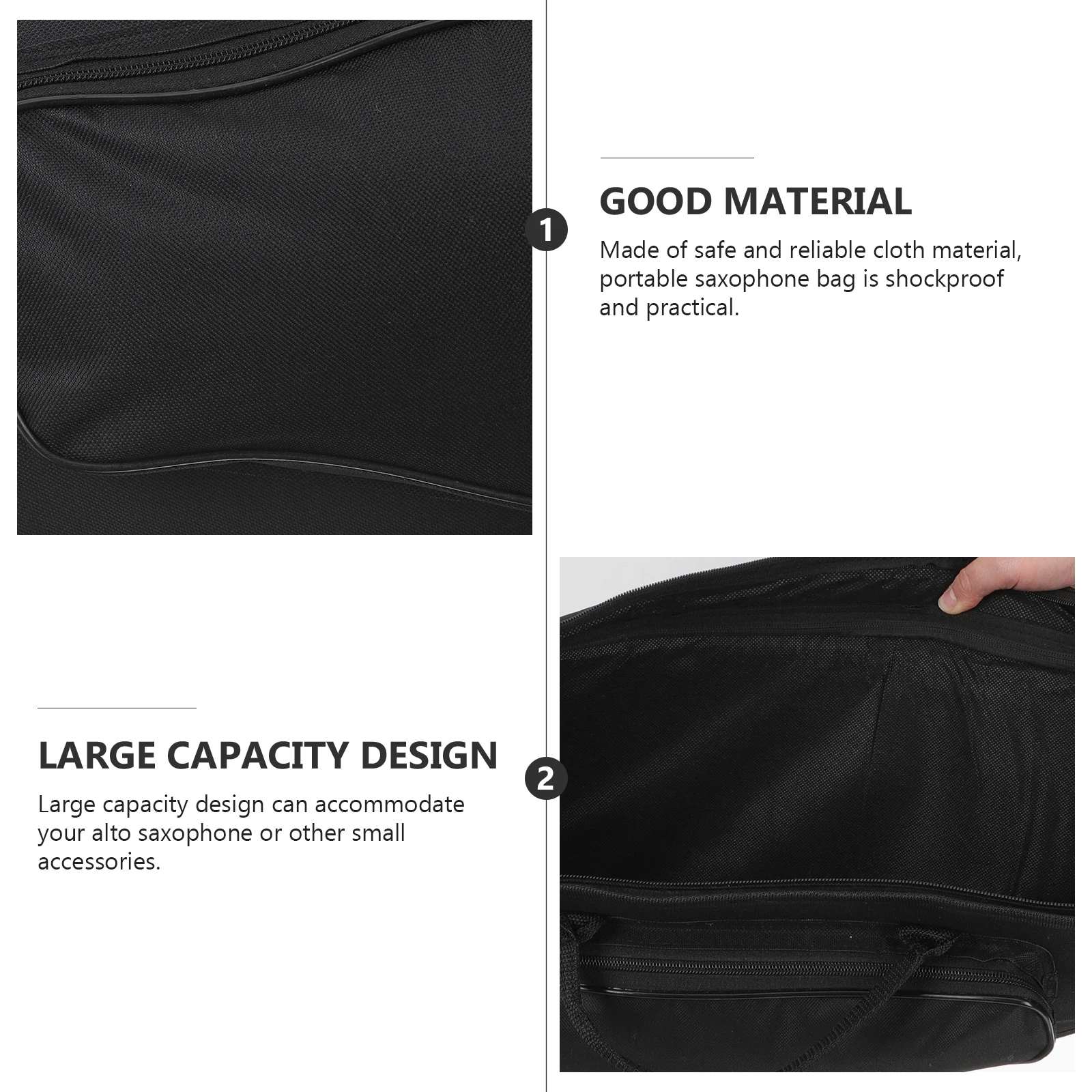 

Portable Saxophone Bag Shockproof Storage Case Adjustable Shoulder Strap Large Capacity Pouch for Alto Concert Music