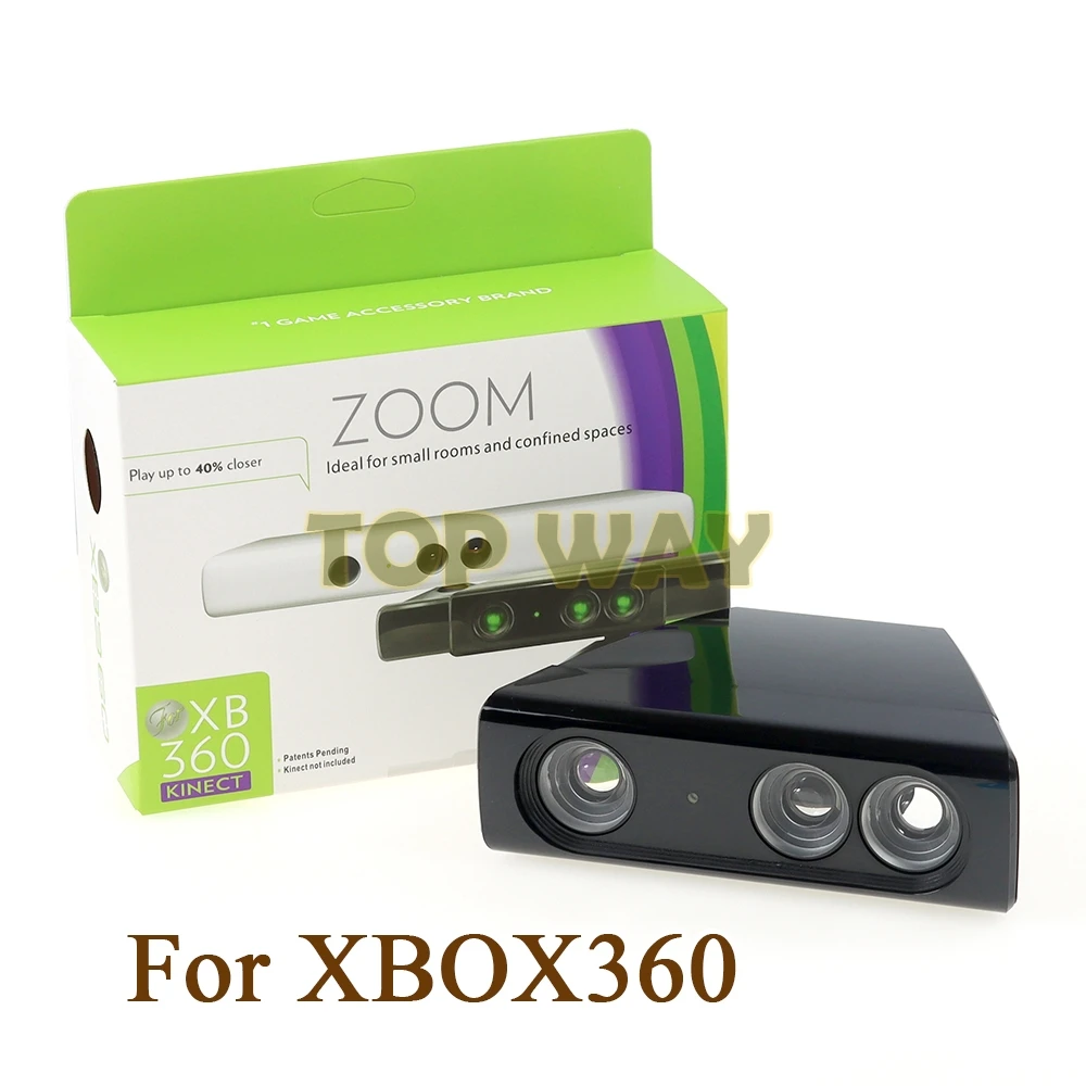

1 шт., черный зум, объектив с понижающим диапазоном, широкоугольный универсальный адаптер для XBOX360 Xbox 360, датчик Kinect