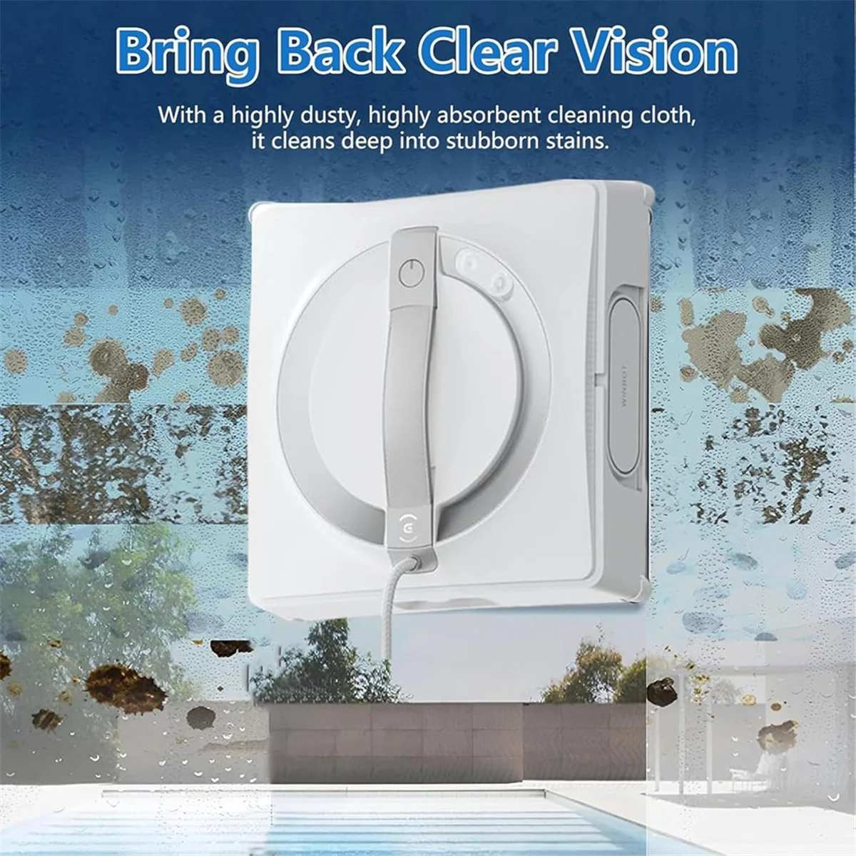 Y32A 9Pcs Window Rags for Winbot / PRO Robot Vacuum Cleaner, Replacement Mop Pad Cloths Accessories