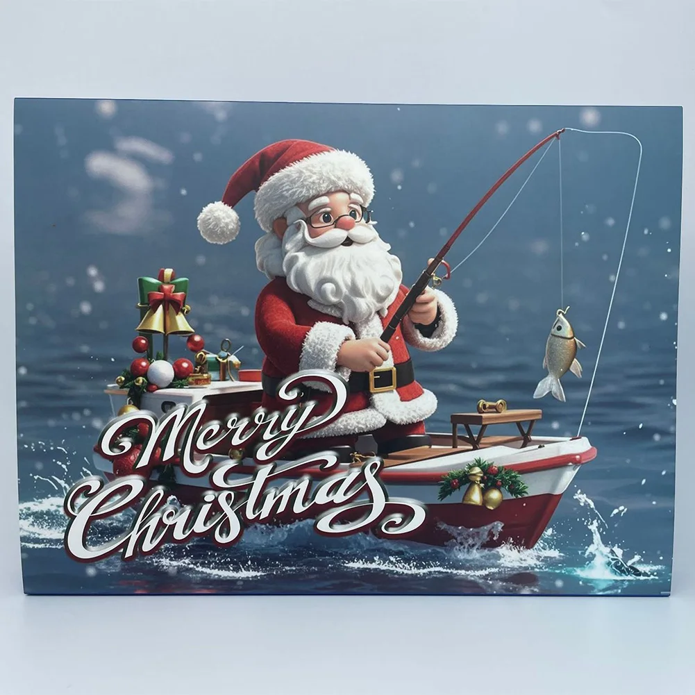 Christmas Fishing Tackle Gift Box 24 Days of Christmas Countdown Calendar Advent Calendar Fishing Bait for Fisher Adult Men Boys