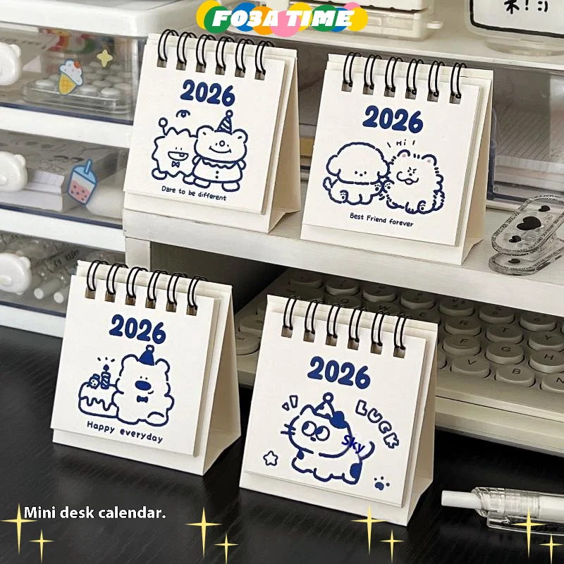 

2026 Calendar Plan Book Cute Mini Calendar Office Desktop Decoration Small Ornament Calendar
