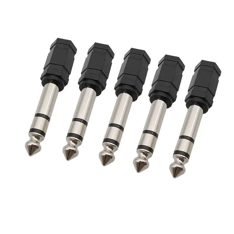 Adaptateur de prise audio stéréo femelle, TRS, 6.35mm, 1/4 ", mâle vers 3.5mm, câble MMX, JEAmplifier, sauna, téléphone, lot de 5 pièces