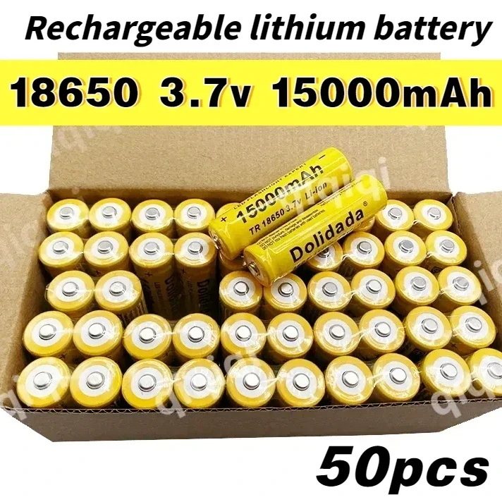 100% High Quality and Large Capacity 3.7V 18650 15000mAh High Capacity Batteries Li-ion Lithium Battery for Flashlight Battery