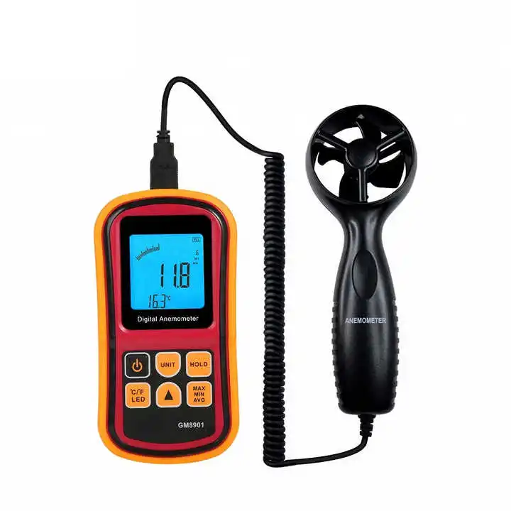 

Multifunction Digital Anemometer 0~45m/s Wind speed Wired Anemometer GM8901