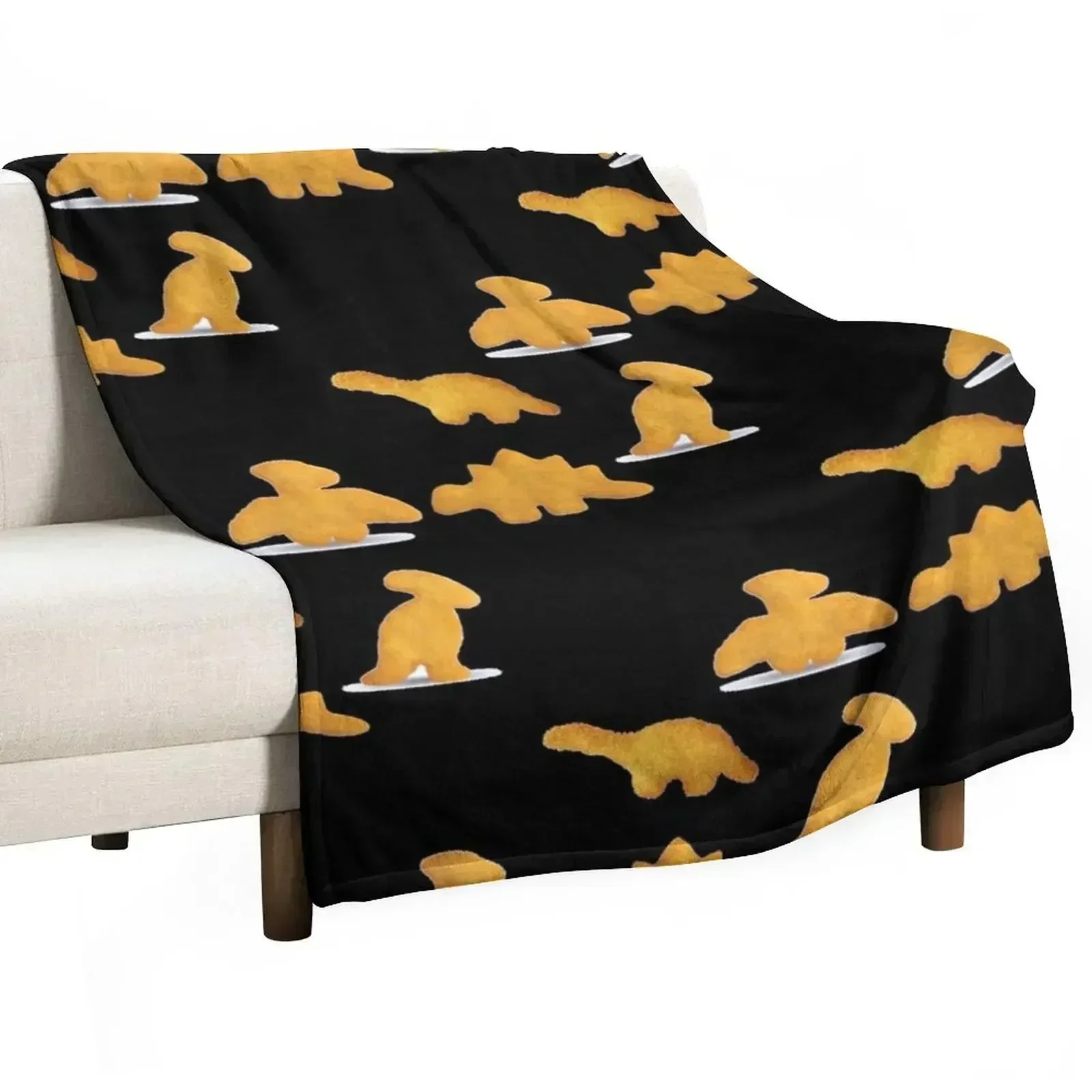 dino chicken nuggets Throw Blanket Heavy Thermals For Travel Polar For Baby Blankets