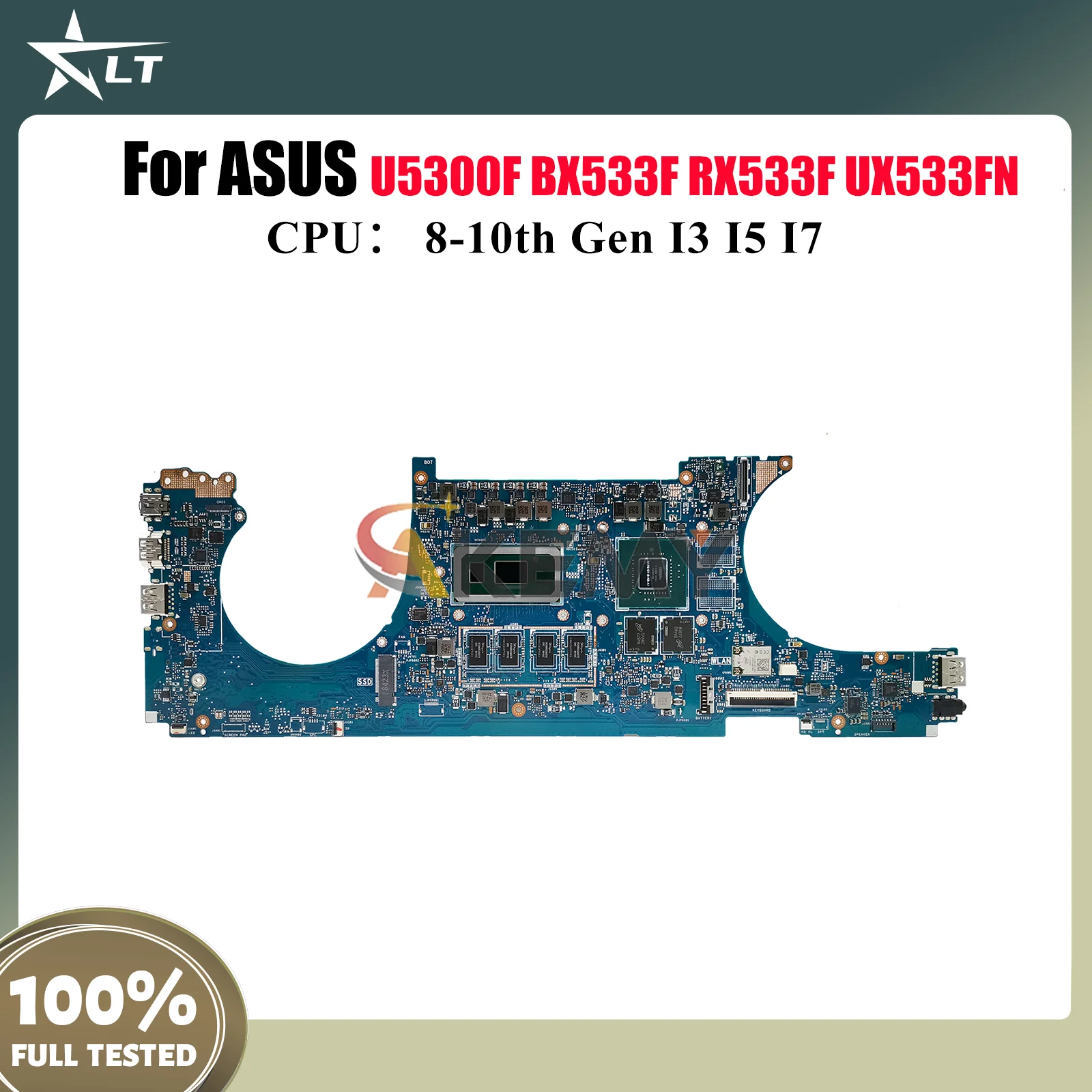 

UX533FN Laptop Motherboard For ASUS ZenBook RX533F BX533F UX533FD UX533FN U5300F UX533F Notebook Mainboard With I3 I5 I7 CPU stk