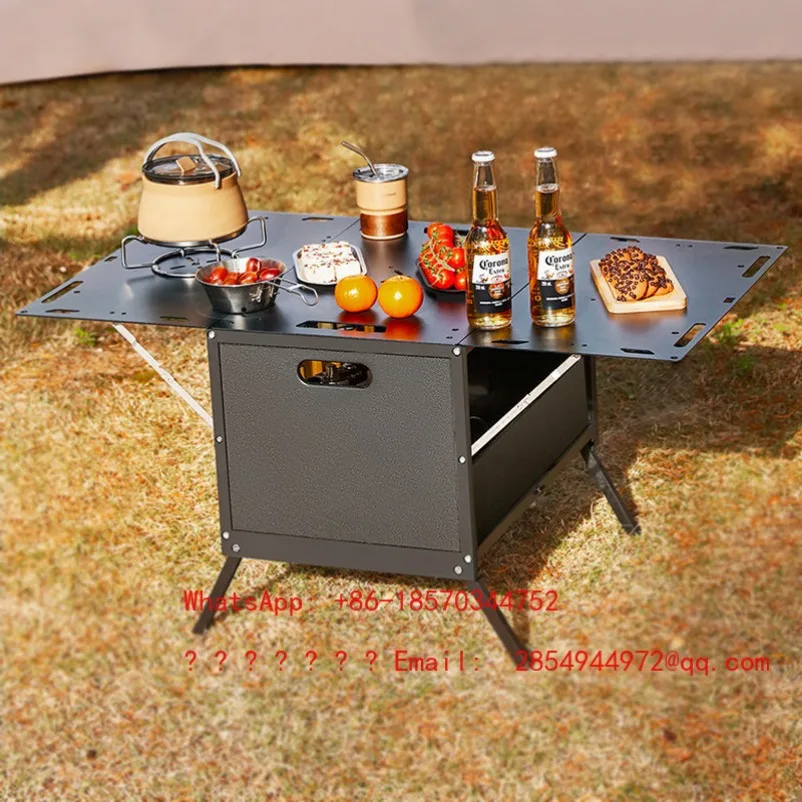 Outdoor Storage Box Table Integrated Extension Table Tactical Table Aluminum Alloy Car Trunk Car Storage Box