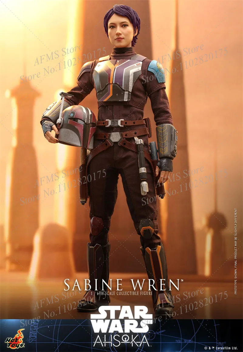 Hottoys ht tms111 1/6 escala figura colecionável star wars weaponeer sabine wren conjunto completo 12 Polegada feminino soldado figura de ação corpo