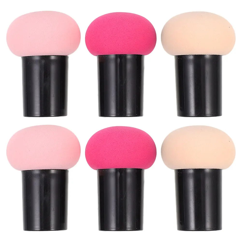 

6PCS Dualuse Dry Wet Makeup Sponge Powder Puff Foundation Blender Applicator Soft Material Precision Eyeshadow Brush