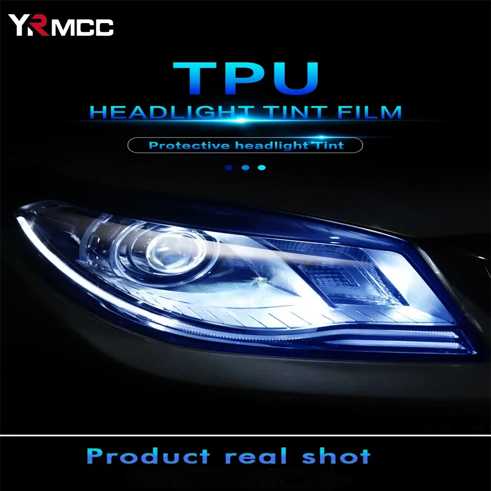 TPU Car Headlights Protective Film Tint Wrap Vinyl Column Pillar Stickers Repair Scratches UV Color Changing Film Car Styling