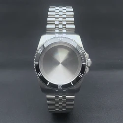 Neiton 36mm Silver Sterile Watch Case Jubilee Strap Sapphire Glass FitNH35 NH36 NH34 Movement