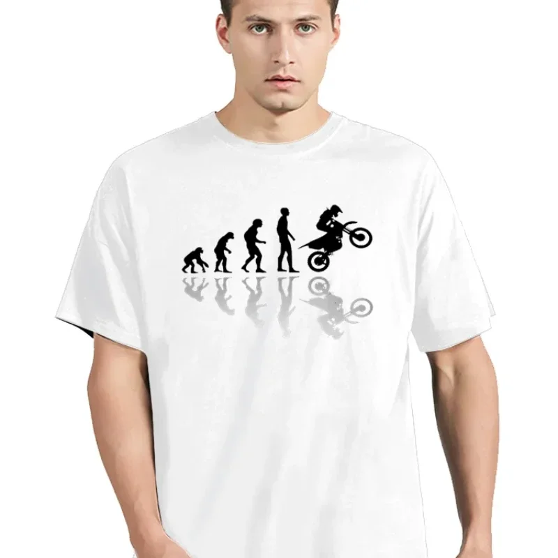 S-5XLEvolution Biker Unique T-Shirt Enduro Cross Motorcycle Racing Leisure T Shirt Men Clothing Short Sleeve Casual Top Tees