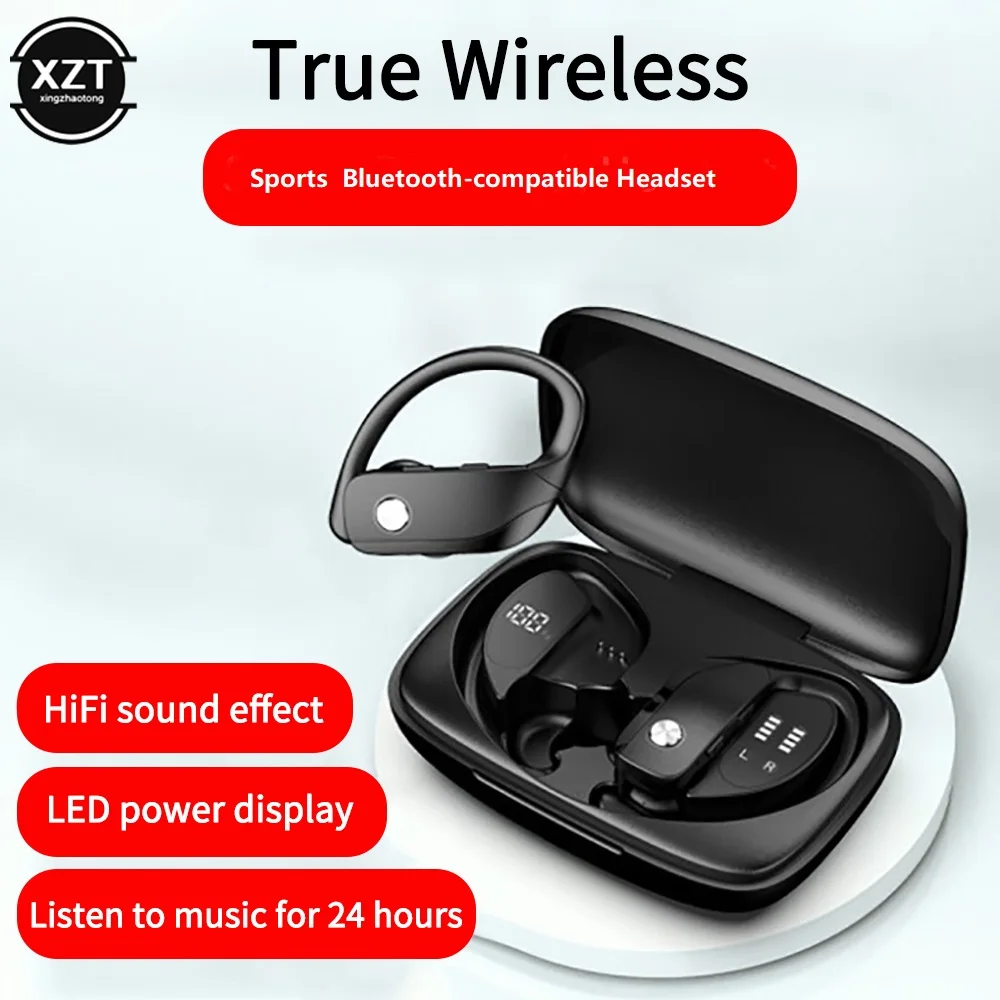 T16 Bluetoothワイヤレスイヤホン,スポーツイヤホン,耐水性,低音