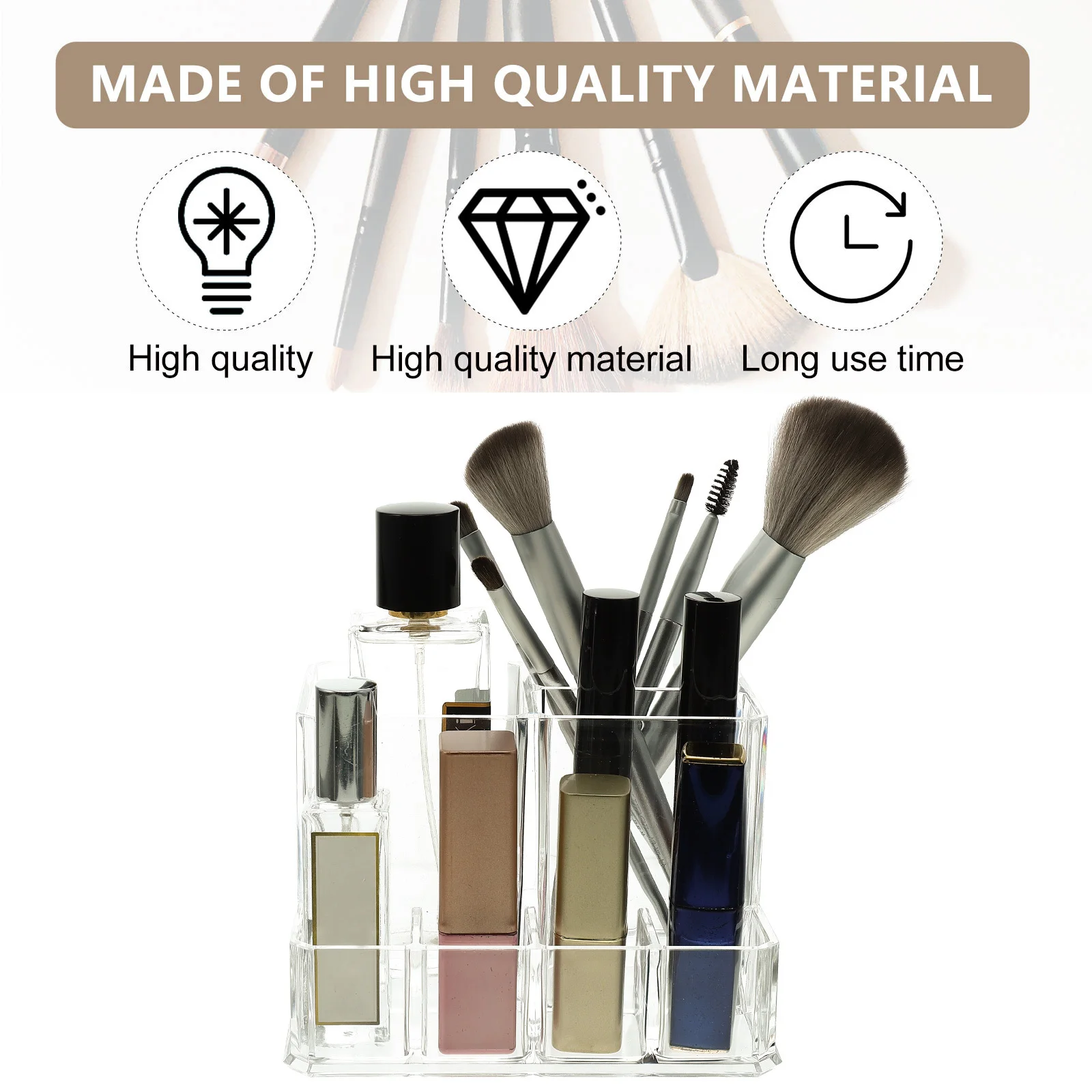 1 Stück Aufbewahrungsbox Transparenter Schreibtisch-Organizer Make-up-Pinsel-Ständer Stifthalter Lippenstift-Organizer Make-up-Pinsel-Display