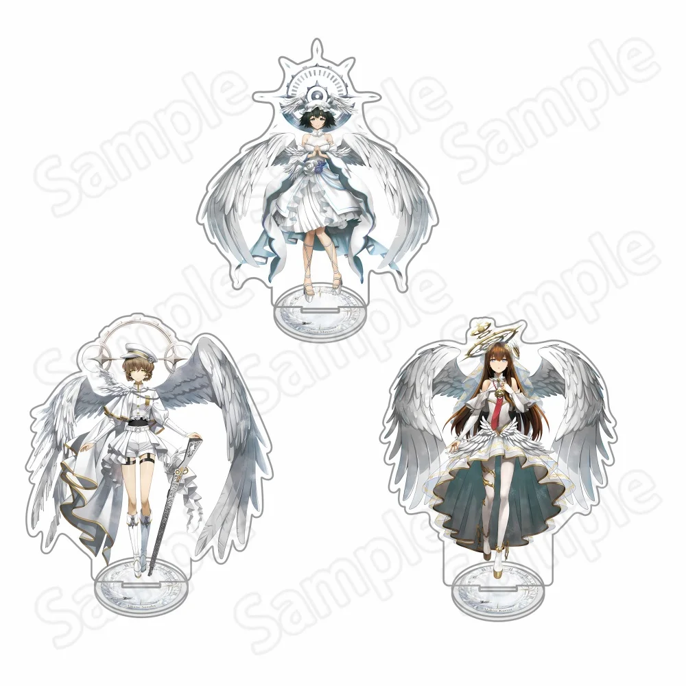 Anime Steins;Gate Makise Kurisu Amane Suzuha Shiina Mayuri 15cm High Definition Acrylic Stand Keychain Figure Tabletop Decor