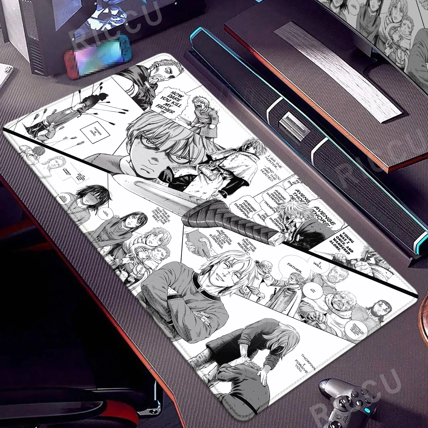 

Gamer E-sports Computer Mousepad Vinland Saga Mouse Pad Mechanical Keyboard Anti-slip Rubber Mausepad PC Cabinet Extended Mats