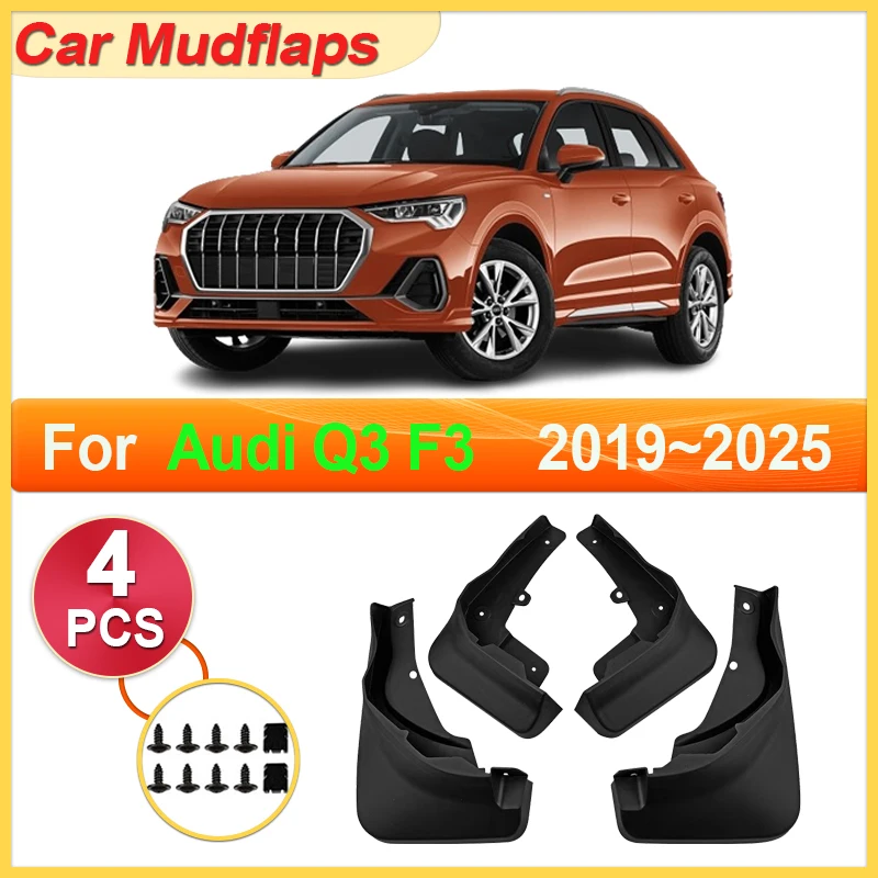 

Car Mudguards Parts For Audi Q3 F3 MK2 II 2019~2023 2024 2025 Mudflap Front Rear Fenders Flare Cover Guards Auto Mud Accessories