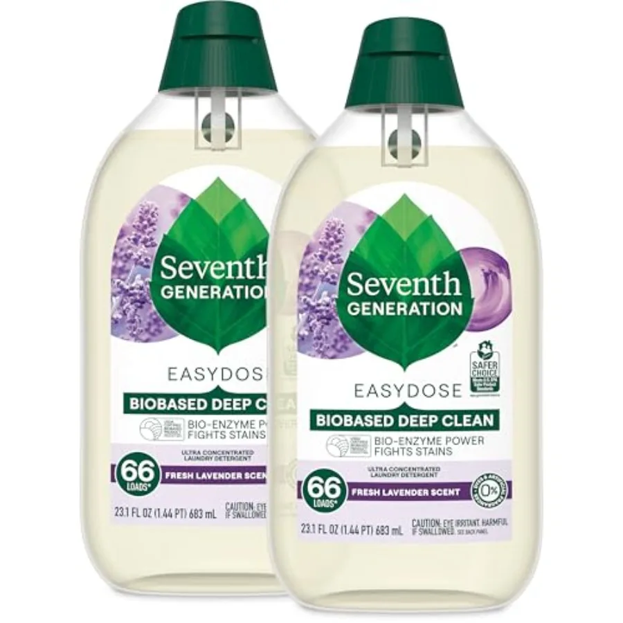 

Seventh Generation EasyDose Laundry Detergent Scent 2 Pack Ultra Concentrated Washing Detergent 23 oz
