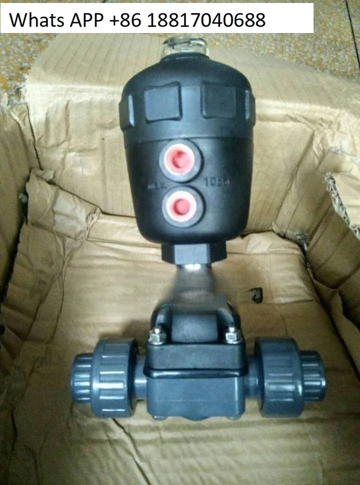 UPVC plastic material double-by-wire pneumatic diaphragm valve 25 caliber pipe outer diameter 32