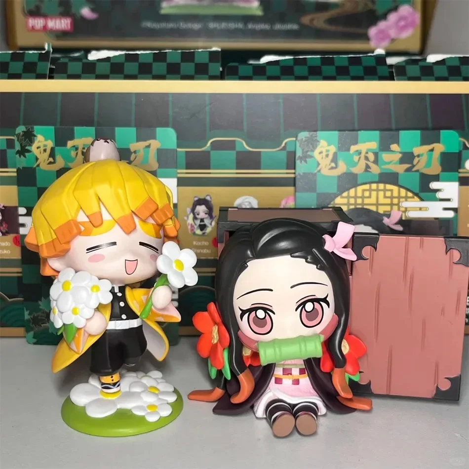 Demon Slayer Anime Cartoon Figur Blind Box Serie Tanjiro Kamado & Nezuko Kreative Personalisierte Statue Modell Ornament Überraschung – Detail 9