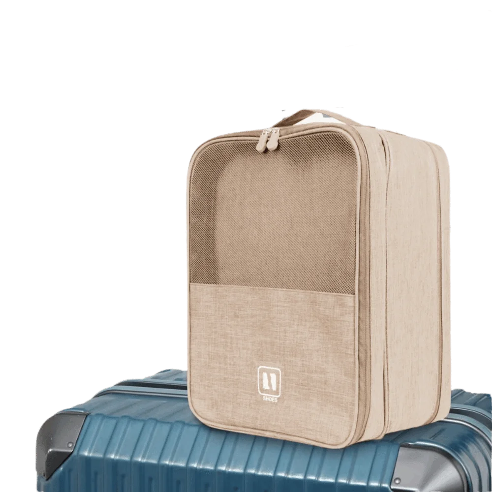 

Double Layer Shoes Storage Bag Hanging Breathable Mesh Travel Shoe Bag Space-saving Large Capacity Shoes Packaging Pouch Luggage