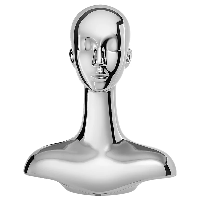 Electroplating Gold or Silver Female Mannequin Head with Bust For  Jewelry Display Stand Hat Wig Scarf Bracket