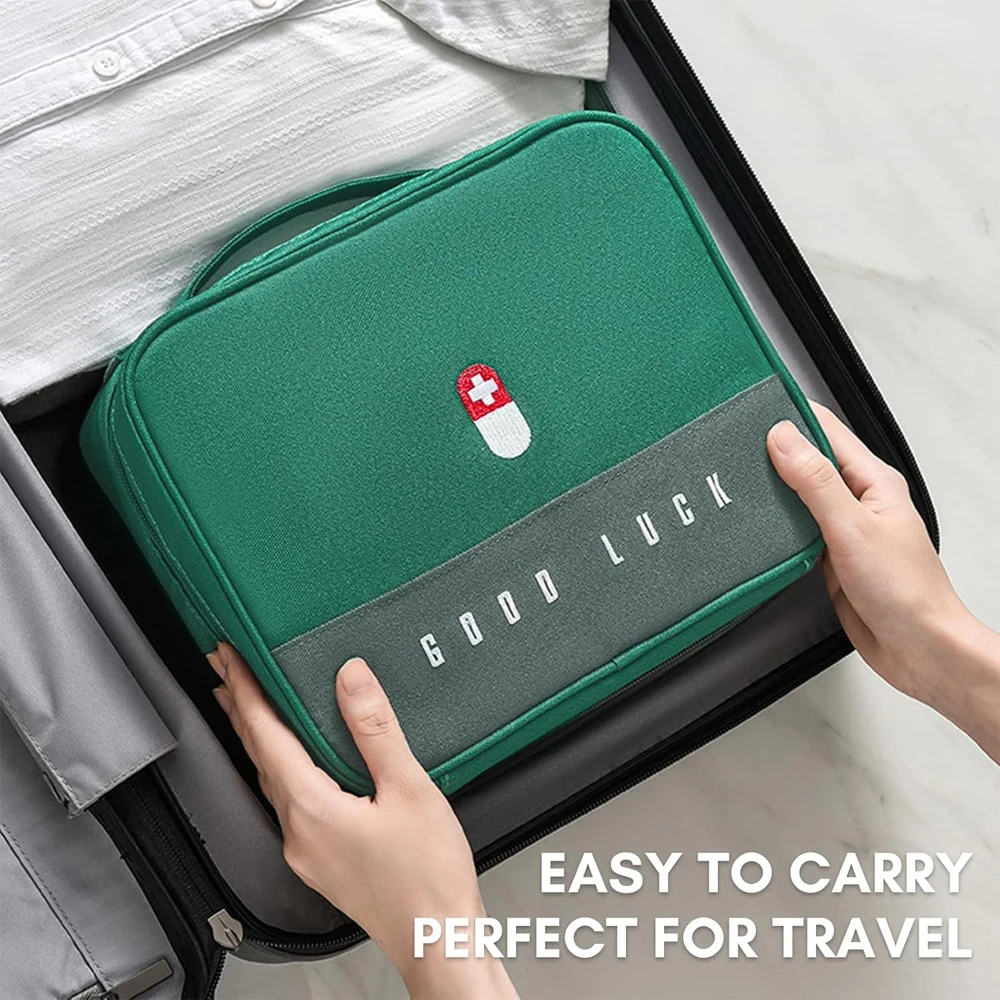 1pcs  Large-Capacity Medicine Box Layered Family First Aid Kit Medicine Boxes Medicine Cabinet Portable Fabric Storage Bag